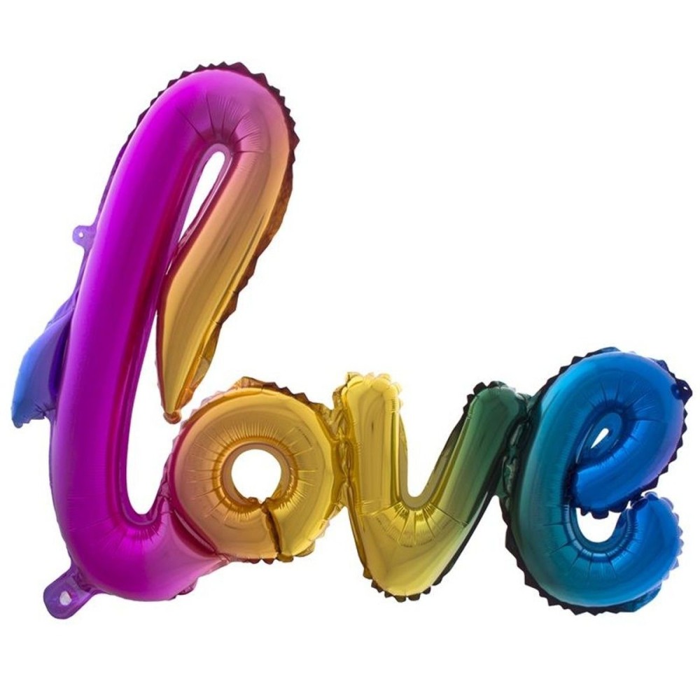 Foliový balónek Love duhový 100cm