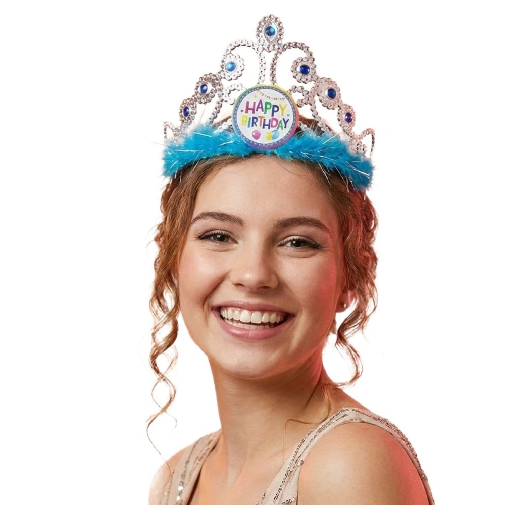 Korunka modrá Narozeniny Happy Birthday