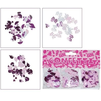 Konfety na stůl růžový mix holčička