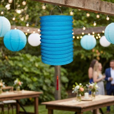 Papírový lampion modrý