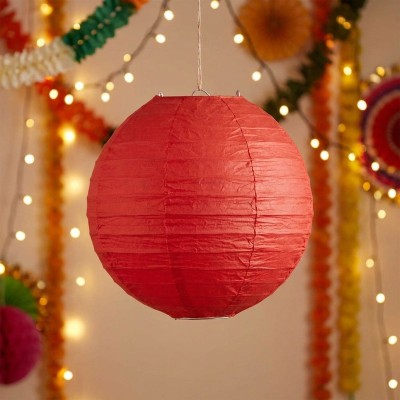 Papírový kulatý lampion červený 25 cm