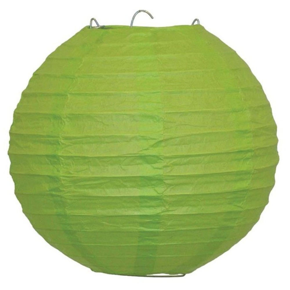 Papírový kulatý lampion zelený 25 cm