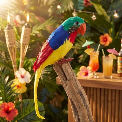Dekorace papoušek barevný 30cm