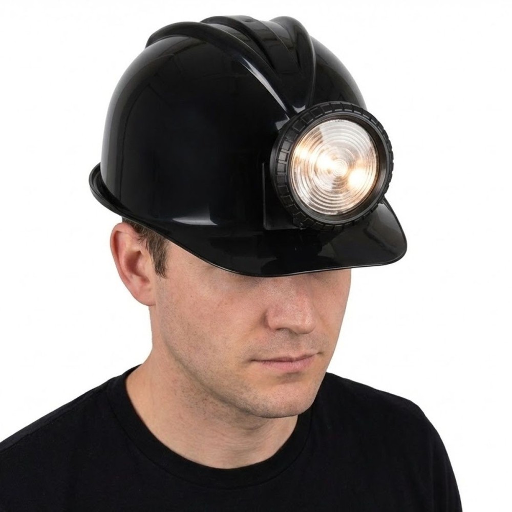 Pracovní helma horník se světlem
