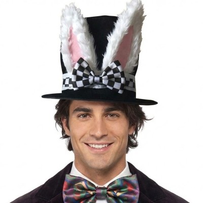 Klobouk cylindr bílé králičí uši