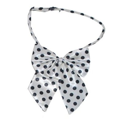 Motýlek mašle s puntíky bílá