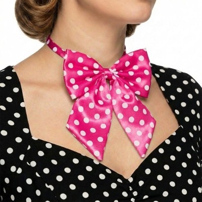 Motýlek mašle s puntíky růžová