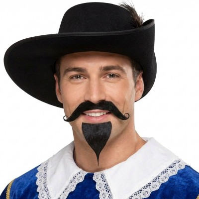 Nalepovací vousy knír a bradka mušketýr