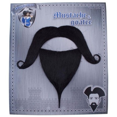 Nalepovací vousy knír a bradka mušketýr