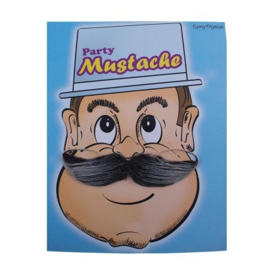 Nalepovací šedý knír gentleman