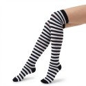 Punčochy pruhované černobílé
