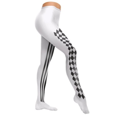 Punčochy pierot harlekýn černobílé