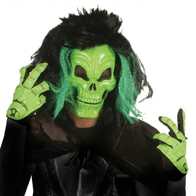 Maska lebka s rukavicemi