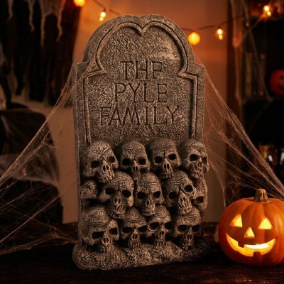 Dekorace Halloween náhrobek Lebky 60cm