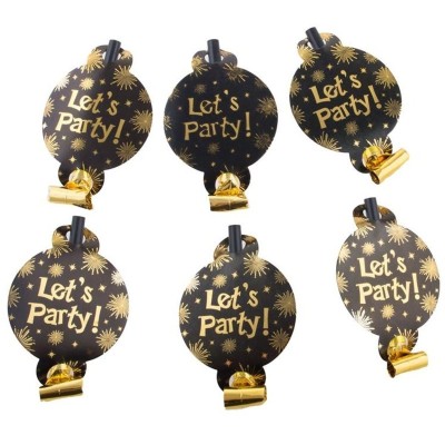 Party frkačky zlatočerné 6 ks