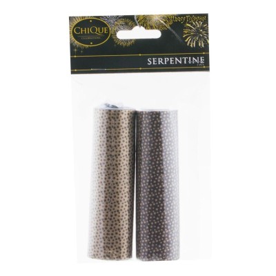 Papírové konfety serpentýny zlatočerné 2 ruličky