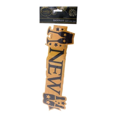 Dekorace baner nápis Happy New Year 113cm