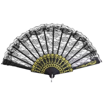 Vějíř krajkový černý