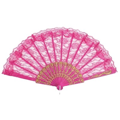 Vějíř krajkový růžový