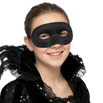 Škraboška maska látková černá