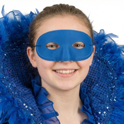 Škraboška maska látková modrá