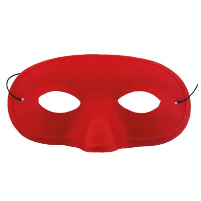 Škraboška maska látková červená