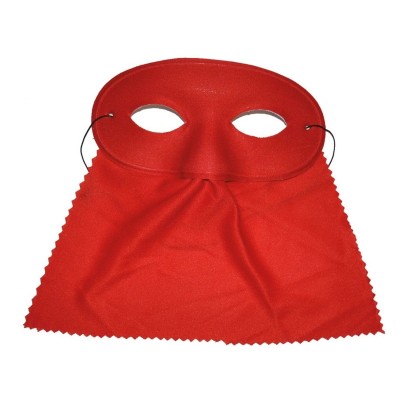 Škraboška červená maska se závojem
