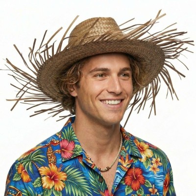 Plážový slaměný klobouk přírodní slamák