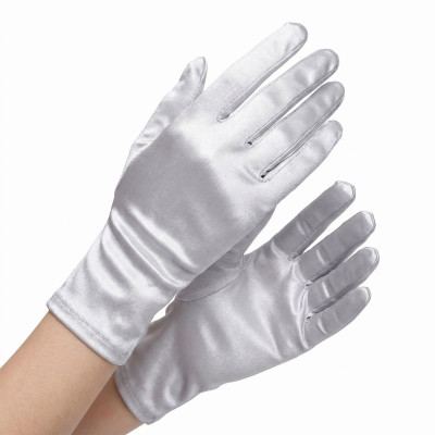Bílé rukavice dospělé 25cm