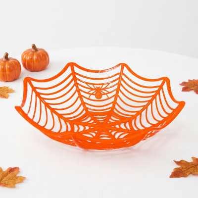 Mísa Halloween pavučina oranžová 25 cm