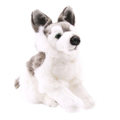 Plyšový pes Husky ležící 37 cm