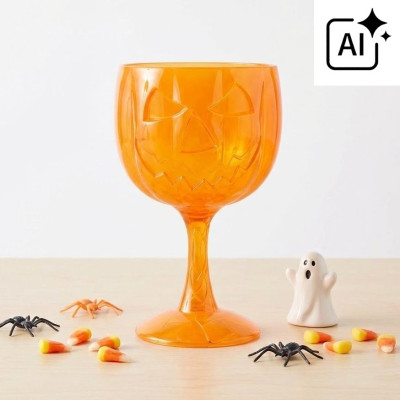Pohár Halloween dýně oranžová 18 cm