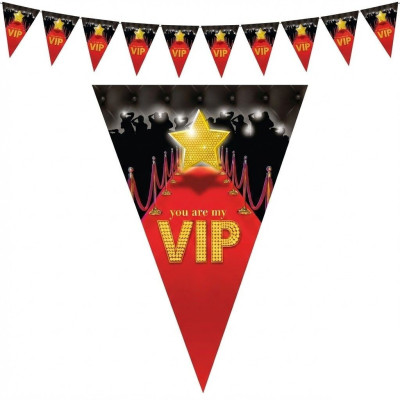 Plastová girlanda vlajková VIP film 5m