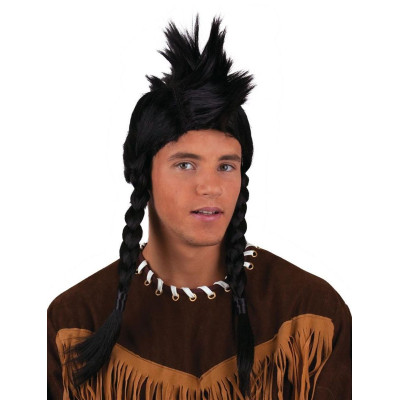 Paruka černá indián s copy