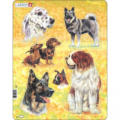 Dětské puzzle Larsen Doplň pejsky