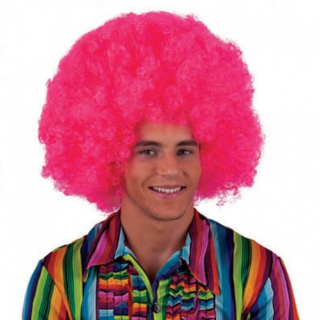 Paruka velké afro růžové Paruka velké afro růžové