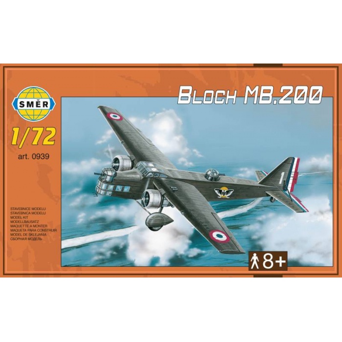 Bloch MB.200 1:72 Směr plastikový model letadla ke slepení