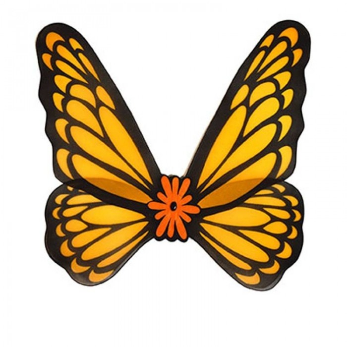 Křídla motýl oranžovo černá 76x73cm