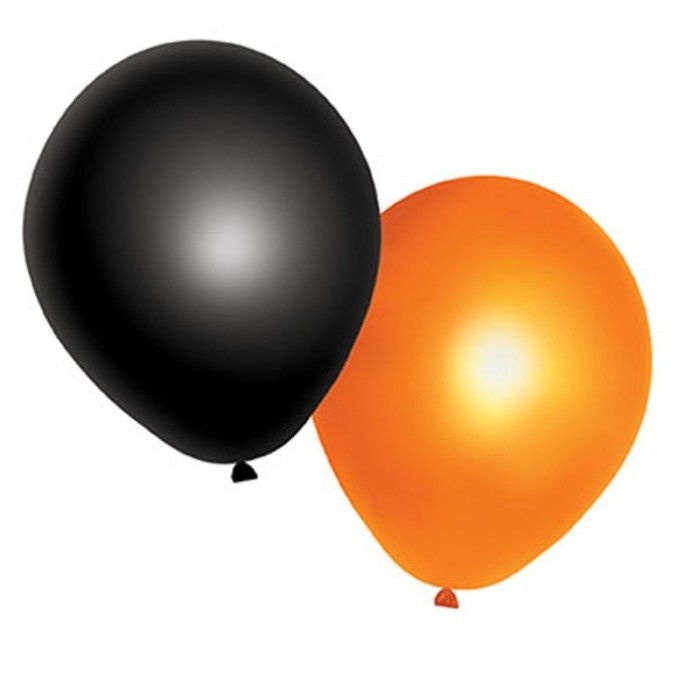 Balonky Halloween černé a oranžové - 10ks Balonky Halloween černé a oranžové - 10ks