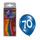 Balónky s číslem 70 barevné 12ks