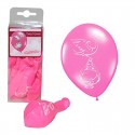 Balónky růžové holčička - 12ks