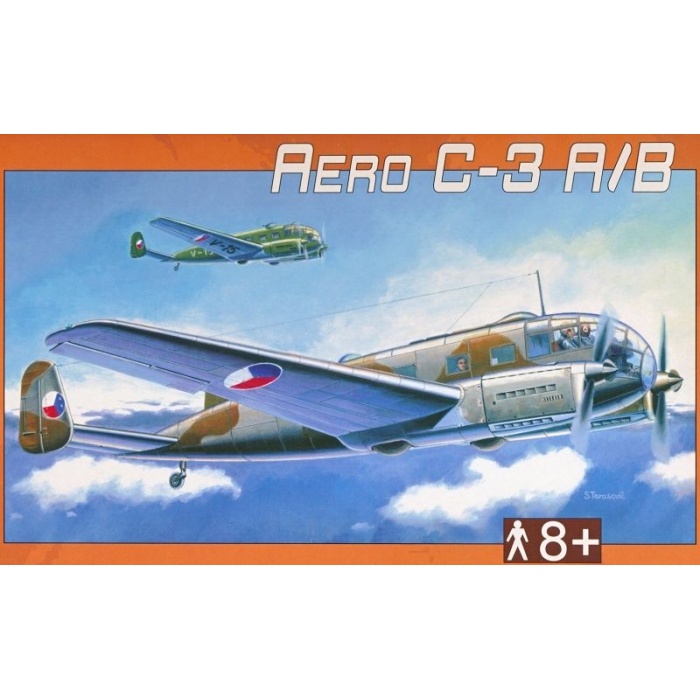 Směr plastikový model letadla ke slepení Aero C-3 A-B 1:72 slepovací stavebnice letadlo