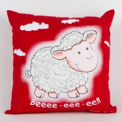 Svítící polštářek červený Ovečka