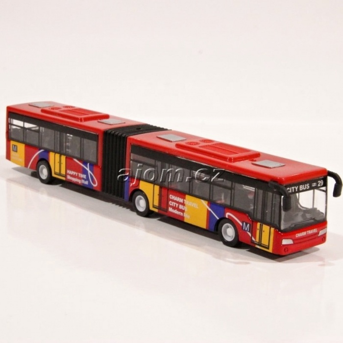 Autobus kovový - červený