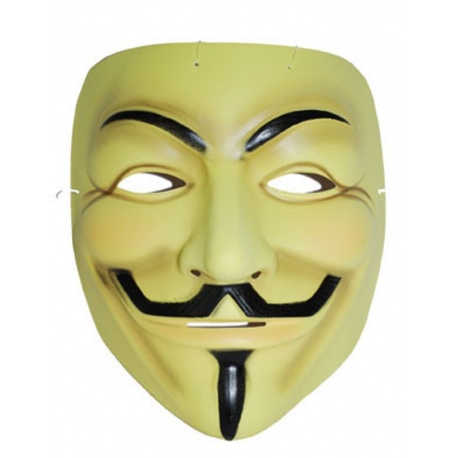 Maska Anonymous Vendeta žlutá