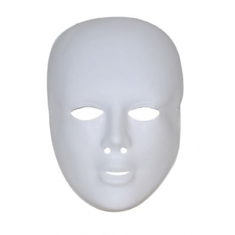 Maska dětská bílá k domalování