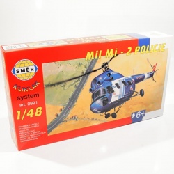 Vrtulník Mi 2 - Policie 1:48 Směr plastikový kliklak model