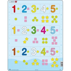 Puzzle Larsen - Čísla 1-5 s grafickými znaky