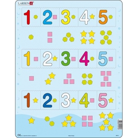 Puzzle Larsen - Čísla 1-5 s grafickými znaky