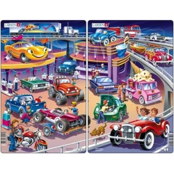 Puzzle Larsen - sada 2ks - auta